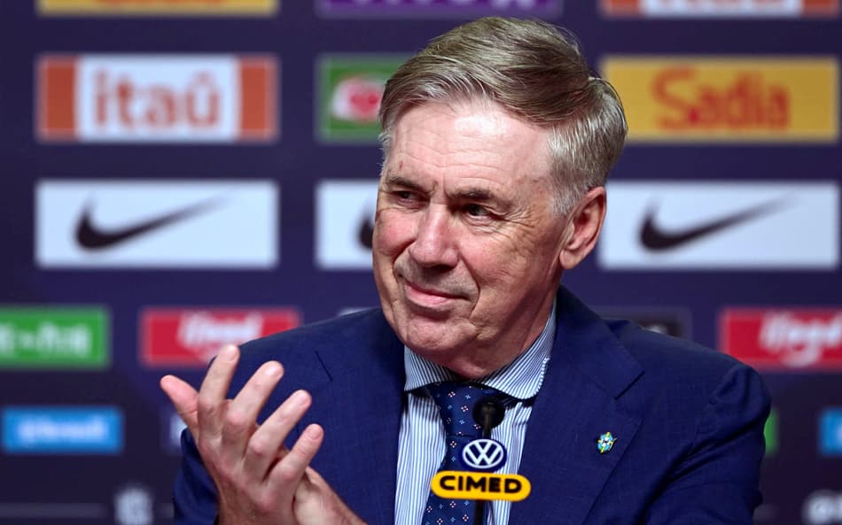 Carlo Ancelotti durante convocação da Seleção Brasileira para amistosos contra França e Croácia