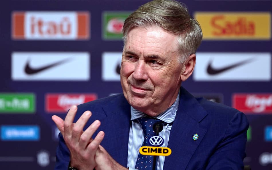 Carlo Ancelotti durante convocação da Seleção Brasileira para amistosos contra França e Croácia