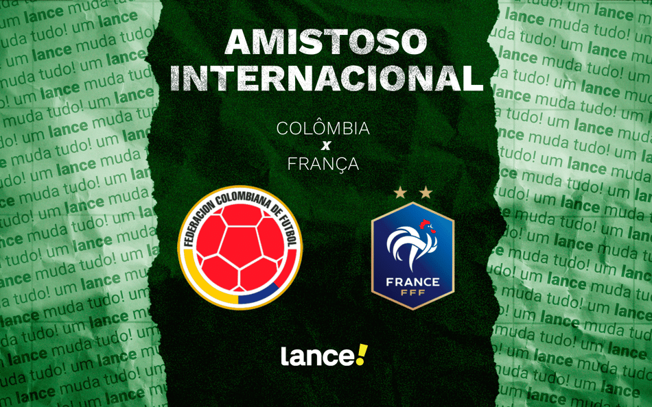 Colômbia x França farão amistoso (Foto: Arte/Lance!)