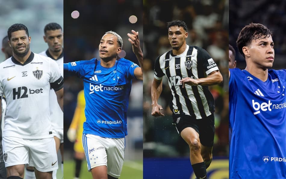 Cara a cara Atlético x Cruzeiro (FotoS: Pedro Souza/Atlético e Gustavo Aleixo/Cruzeiro)