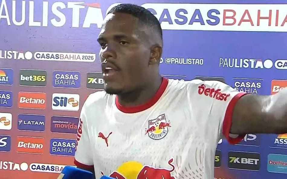 Gustavo Marques em entrevista pós-jogo (Foto: Reprodução/X)