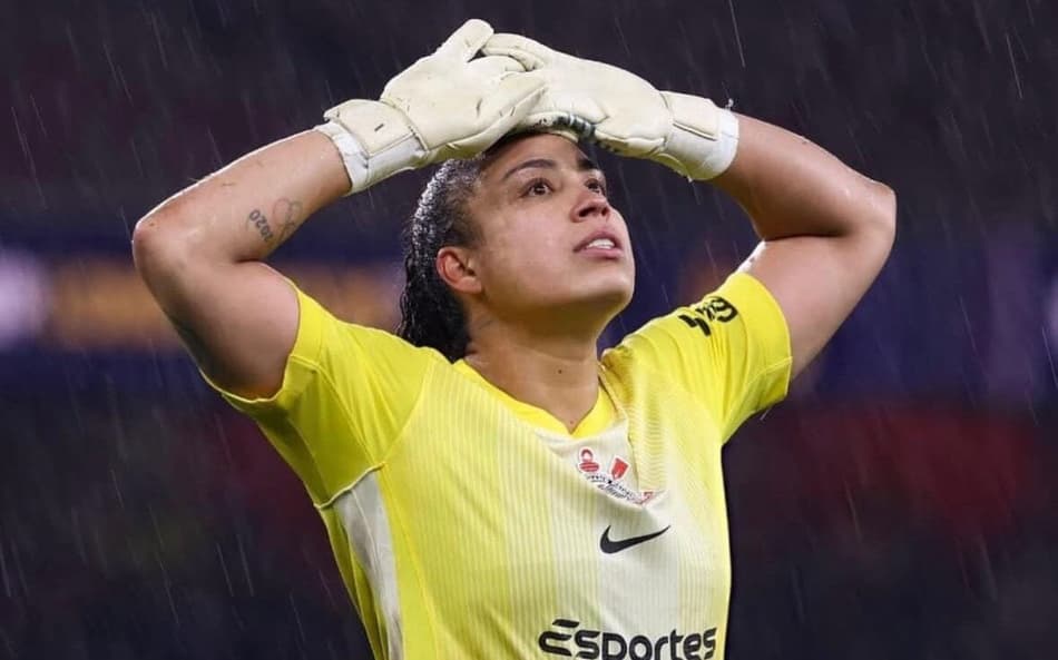 Lelê durante jogo do Corinthians. (Foto: reprodução/redes sociais)
