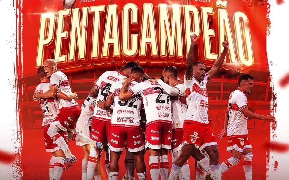 Após empatar com o ASA, CRB conquista o primeiro penta da história do Alagoano