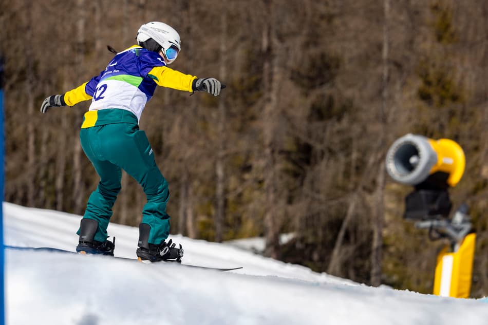 A snowboarder fez na segunda descida seu melhor tempo: 1:16.42 (Foto: Alessandra Cabral/CPB)