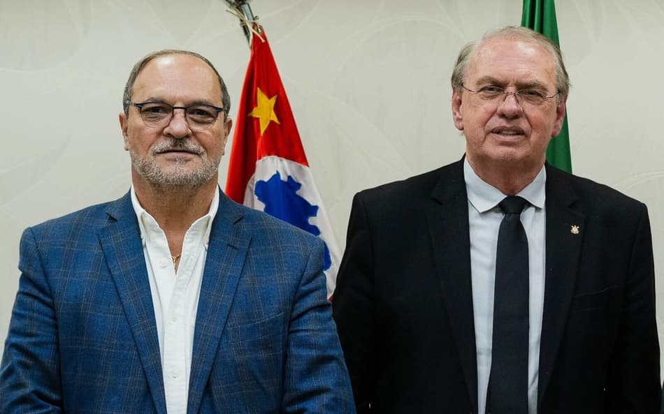 Romeu Tuma Júnior e Osmar Stabile (Foto: Evander Portilho/ Agência Corinthians)