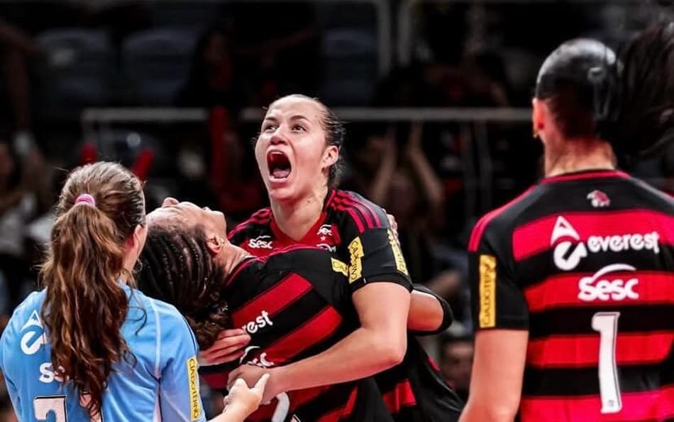 Sesc RJ Flamengo na Superliga Feminina 2025/2026 (Foto: Vitória Antunes/Sesc Flamengo)