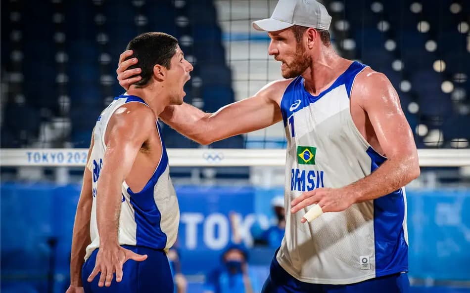 Alison Mamute e Álvaro Filho na disputa de Tóquio 2020 (Foto: Reprodução)