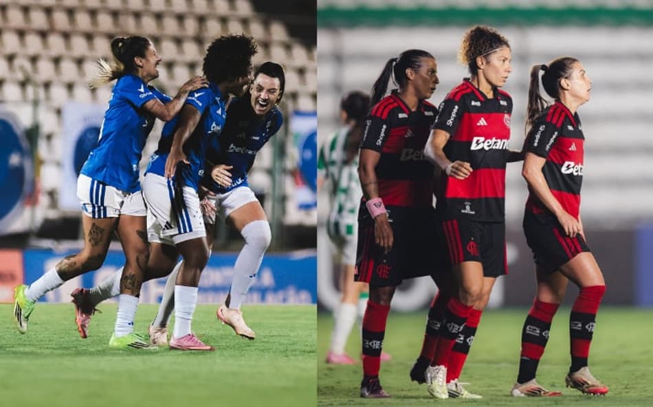 Cruzeiro e Flamengo venceram seus jogos na quinta rodada do Brasileirão Feminino. (Foto: Divulgação/Cruzeiro e Flamengo)