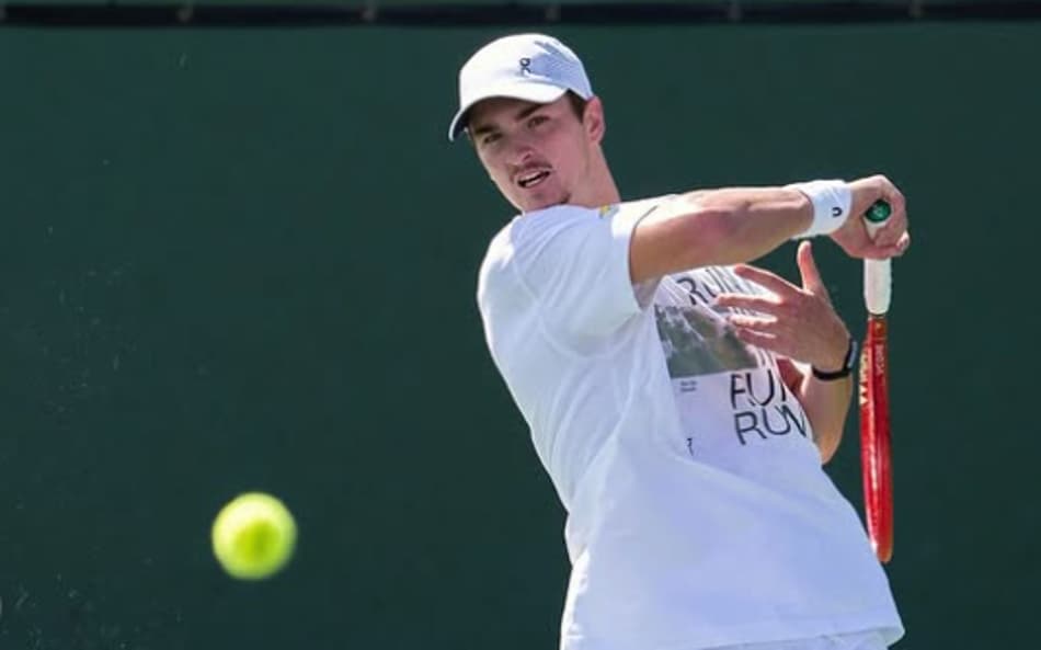 João Fonseca em treino em Indian Wells (Reprodução)