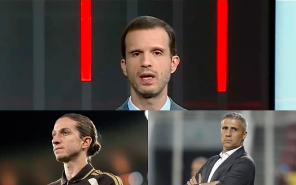 André Kfouri afirma que coincidência no desligamento de Filipe Luis e Hernan Crespo (Foto: Montagem Lance!)