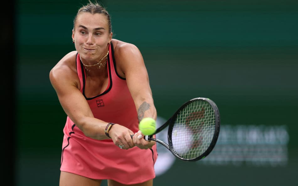 Aryna Sabalenka durante a semifinal de Indian Wells