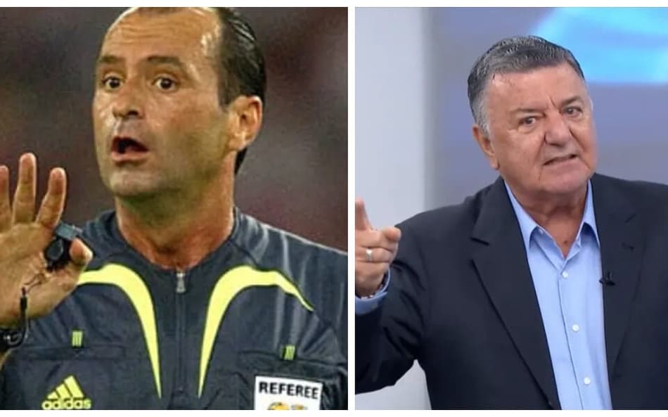 Carlos Eugenio Simon e Arnaldo Cezar Coelho falaram sobre a arbitragem brasileira (Foto: divulgação/ reprodução Sportv)