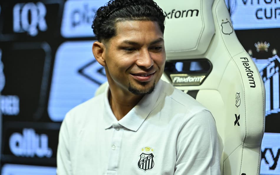 Rony durante apresentação no Santos, em fevereiro de 2026. (Foto: Jota Erre/AGIF/Folhapress)