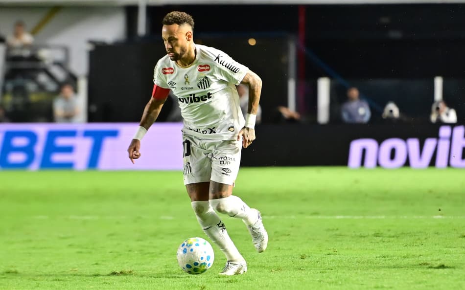 Neymar durante partida entre Santos e Remo na Vila Belmiro. (Foto: (Foto: Jota Erre/AGIF/Folhapress)