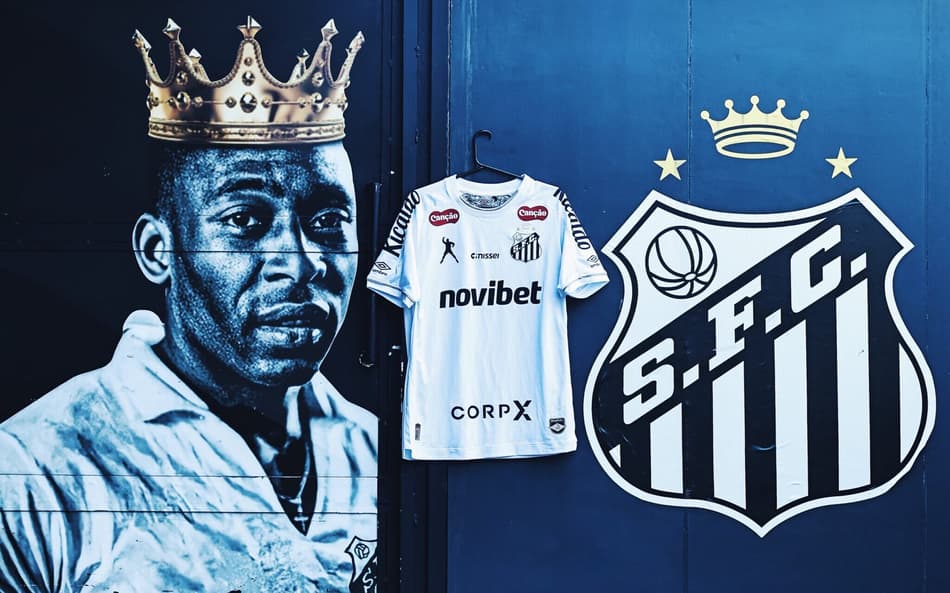 Camisa que o Santos vai utilizar diante do Atlético-MG. (Foto: Reinaldo Campos/ Santos FC)