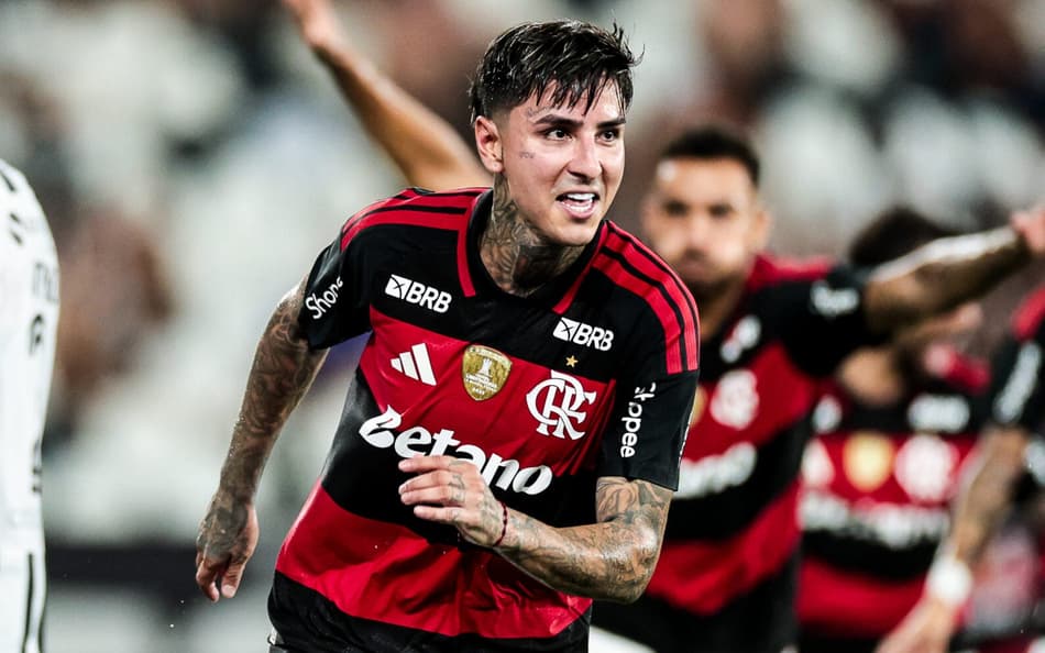 Erick Pulgar comemora gol do Flamengo contra o Botafogo (Foto: Gilvan de Souza/Flamengo)