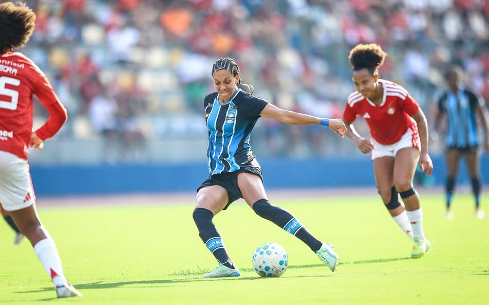Camila Pini em Grêmio x Internacional, pela quinta rodada do Brasileirão Feminino. ( Foto: Lucas Uebel / Grêmio FBPA)
