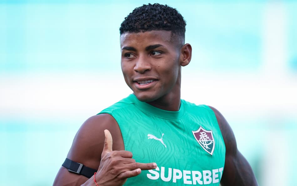 Hércules em treino pelo Fluminense antes da estreia na Libertadores (Foto: Marcelo Gonçalves / Fluminense FC)