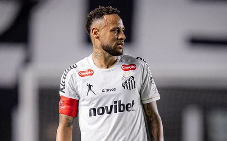 Neymar durante partida entre o Santos e o Atlético-MG. (Foto: Raul Baretta/ Santos FC)