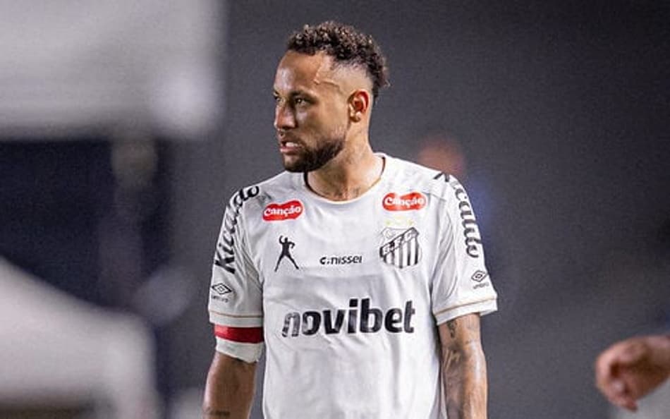 Neymar durante partida entre o Santos e o Atlético-MG. (Foto: Raul Baretta/ Santos FC)