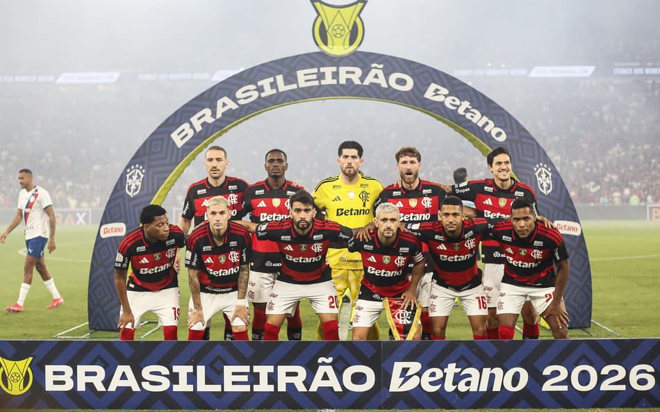 Time do Flamengo antes de enfrentar o Bahia (Foto: Gilvan de Souza/Flamengo)