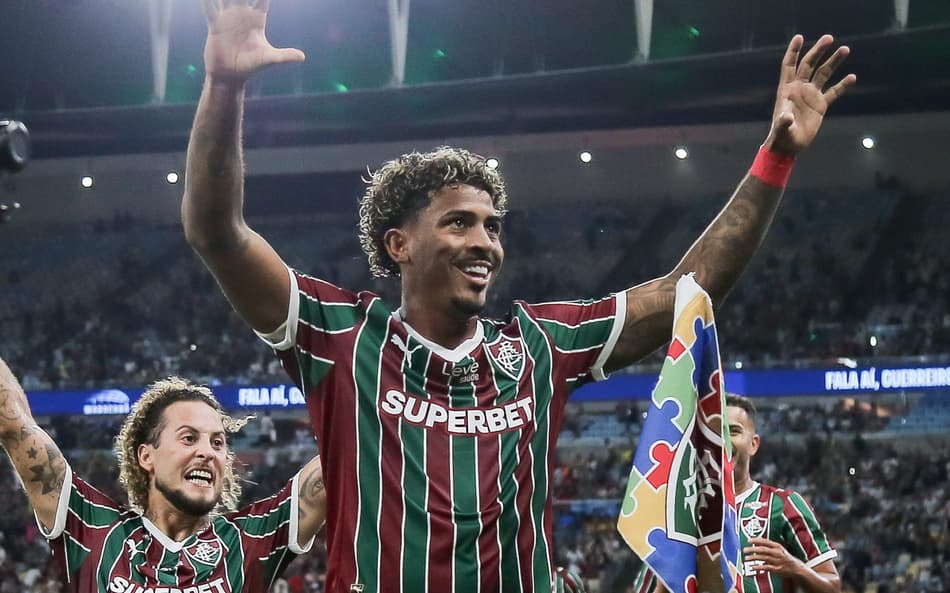 John Kennedy comemora gol pelo Fluminense (Foto: Marcelo Gonçalves/ Fluminense FC)