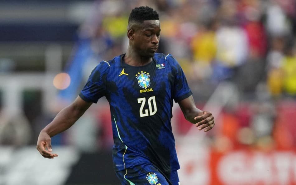 Luiz Henrique em ação no amistoso Brasil x França (Foto: Michael Owens / GETTY IMAGES NORTH AMERICA / Getty Images via AFP)