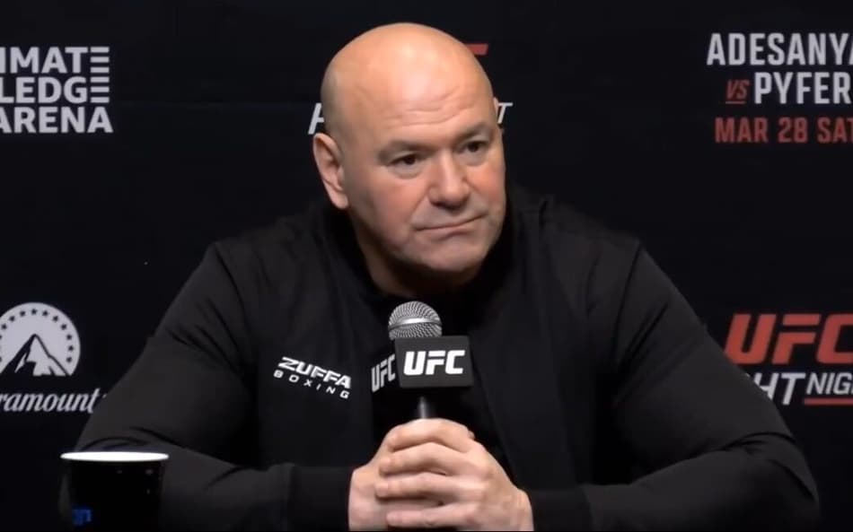Dana White em coletiva de imprensa (Foto: Reprodução/X)