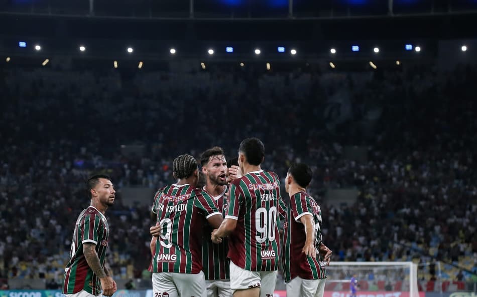 Jogadores do Fluminense no Maracanã (Foto: Marcelo Gonçalves/ Fluminense FC)