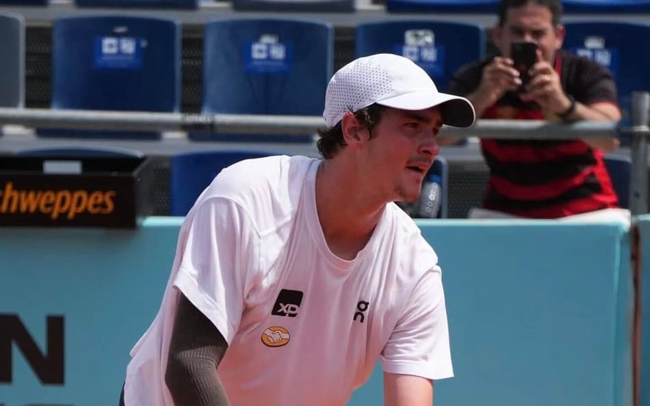 João Fonseca em treino neste sábado em Madri (Foto: Divulgação)