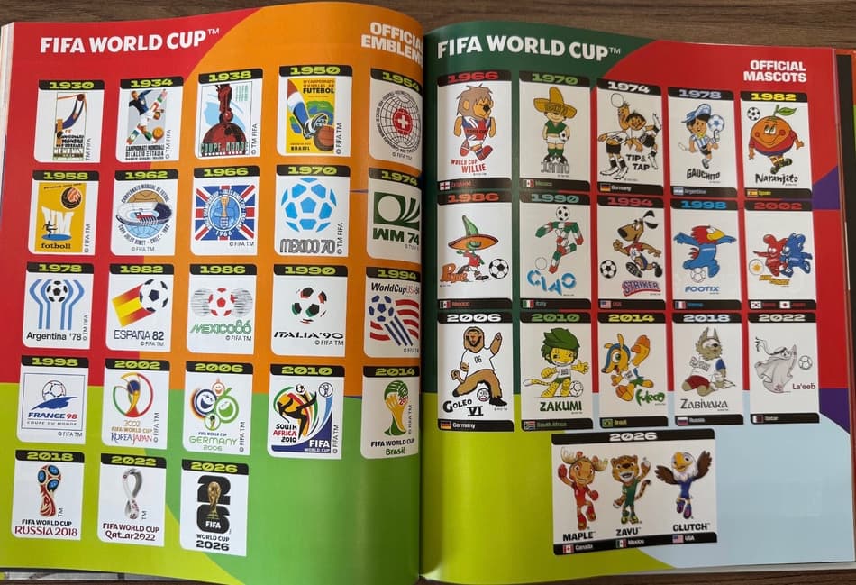 Detalhes do álbum da Copa do Mundo de 2026