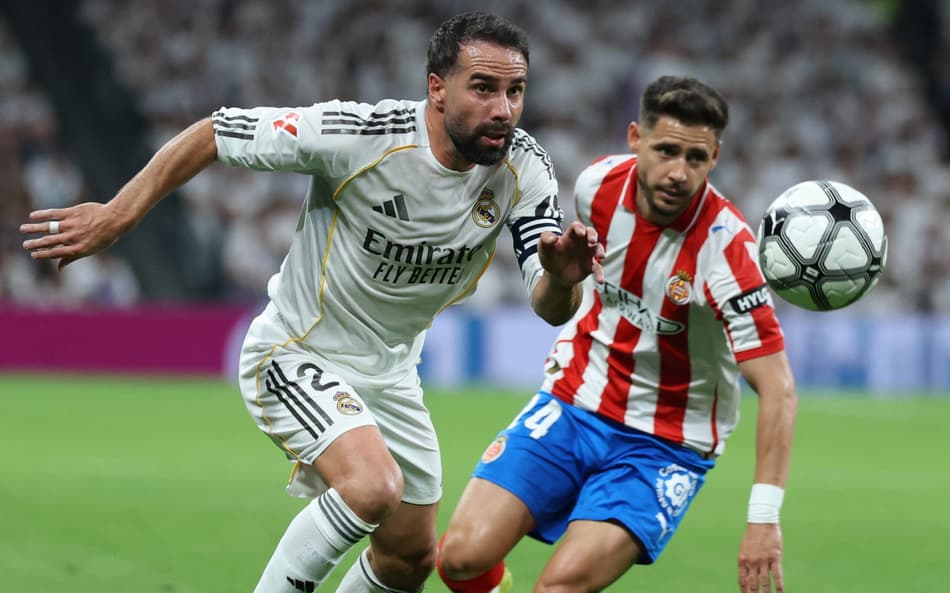 Real Madrid e Girona empataram em 1a 1 por La Liga (Foto: Thomas COEX / AFP)