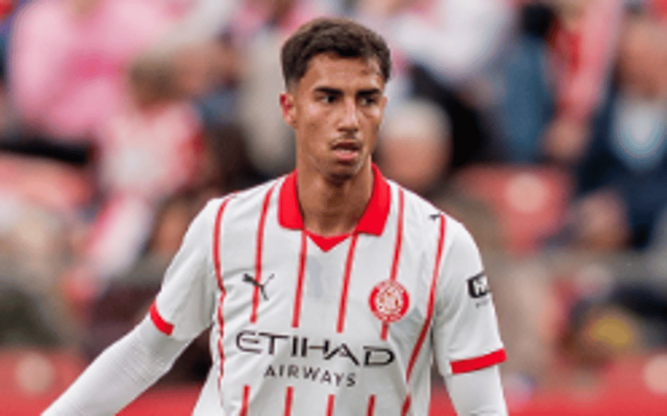 Vitor Reis, ex-Palmeiras, em ação pelo Girona (Foto: Reprodução/Girona)