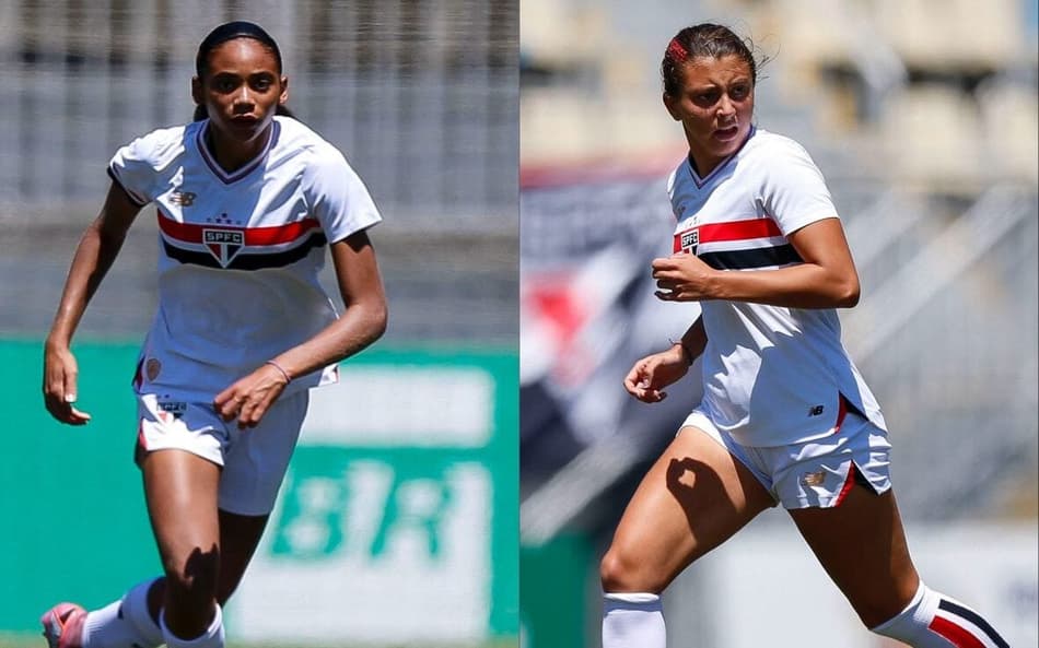 Eloísa (à esquerda) e Helena (à direita), ambas do São Paulo, estão na Seleção sub-17. (SPFC/Divulgação)