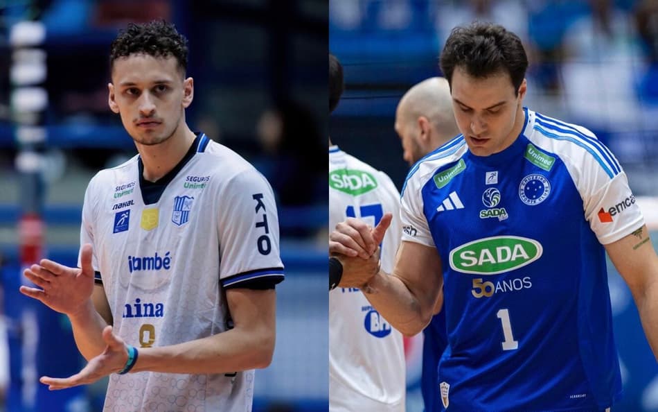 Samuel, do Minas, e Oppenkoski, do Sada Cruzeiro (Fotos: Hedgard Moraes/MTC e Agência i7/Sada Cruzeiro)
