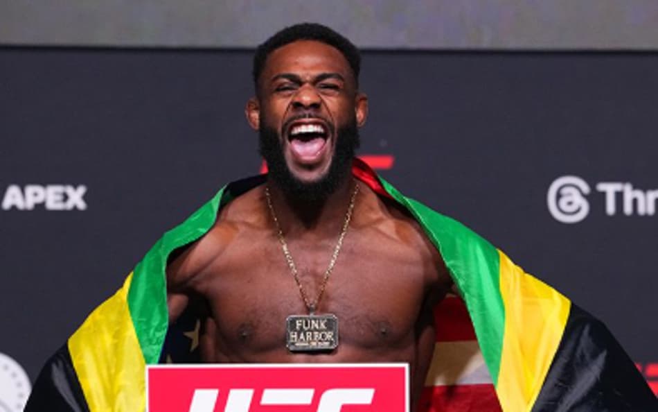 Aljamain Sterling em pesagem do UFC Vegas 116 (Foto: Reprodução/Instagram/UFC Brasil)