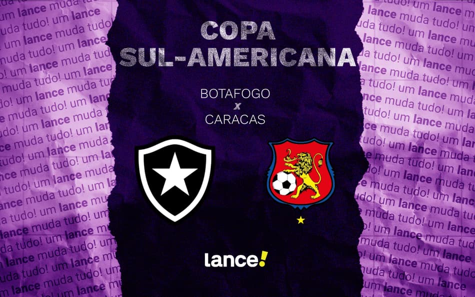 Botafogo recebe o Caracas pela Copa SAul-Americana (Foto: Arte/Lance!)