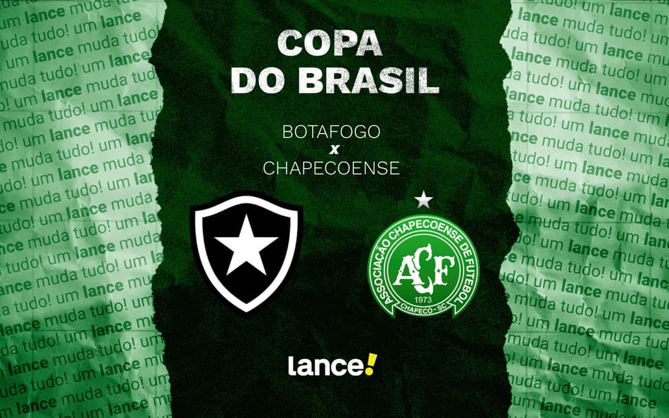 Botafogo e Chapecoense se enfrentam pela Copa do Brasil (Foto: Arte/Lance!)
