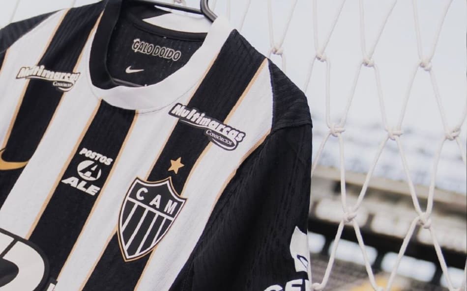 camisa Atlético contra o Santos (Foto: Pedro Souza / Atlético)