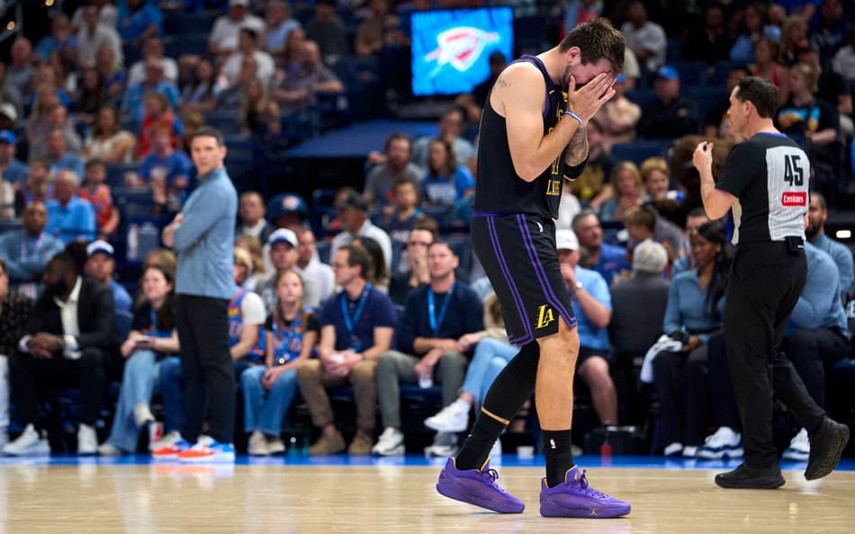 Luka Doncicsofreu lesão na coxa durante derrota do Lakers para o Thunder