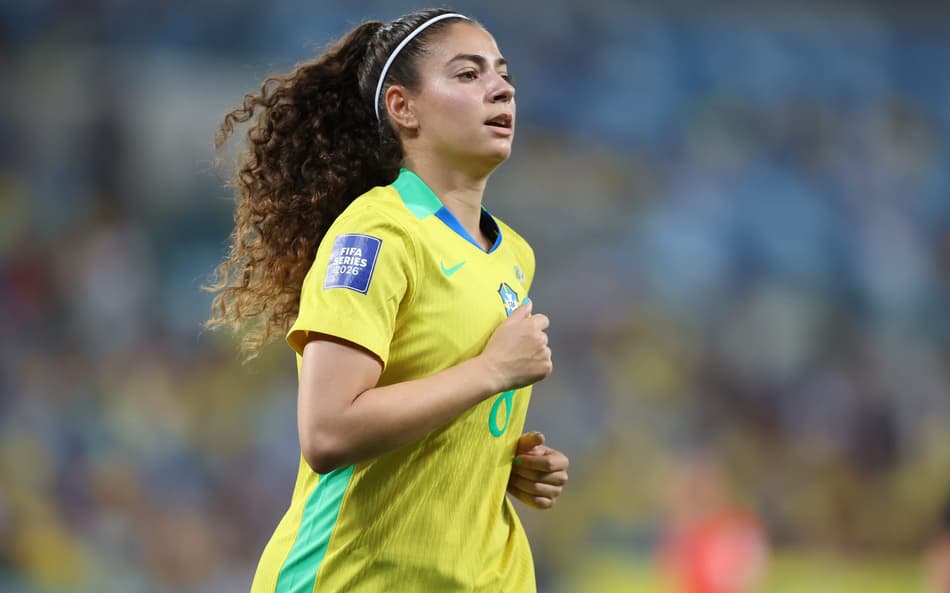 Angelina entrou no decorrer do jogo em Brasil x Coreia do Sul. (Foto: Lívia Villas Boas/CBF)