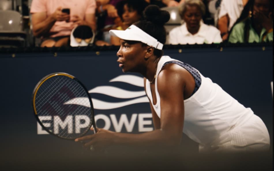 A americana Venus Williams no Miami Open de 2026 (Reprodução)