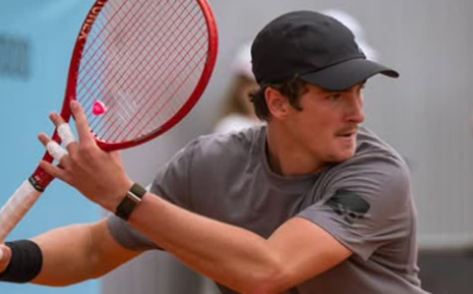 João Fonseca em treino no Masters 1000 de Madri (Reprodução)