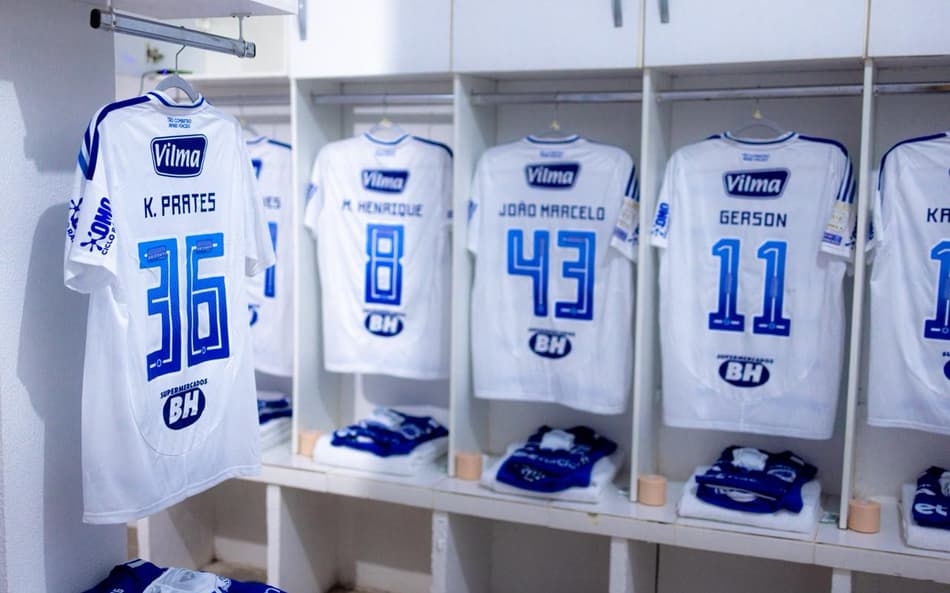 Vestiário do Cruzeiro (Foto: Talita?Cruzeiro)