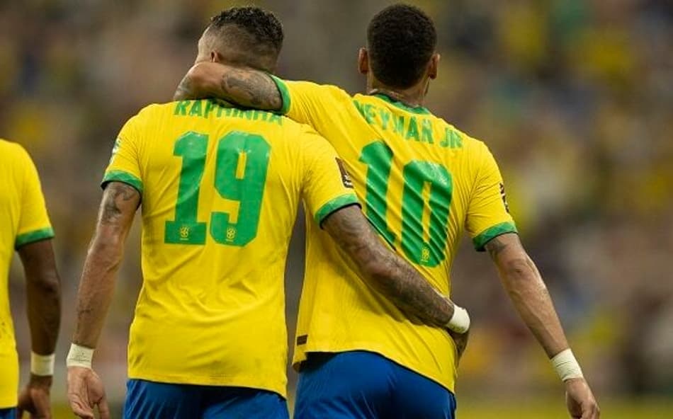 Raphinha e Neymar - Seleção Brasileira