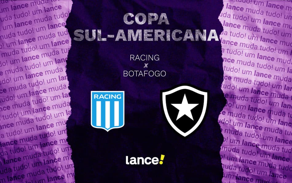 Racing e Botafogo se enfrentam pela Copa Sul-Americana (Foto: Arte/Lance!)