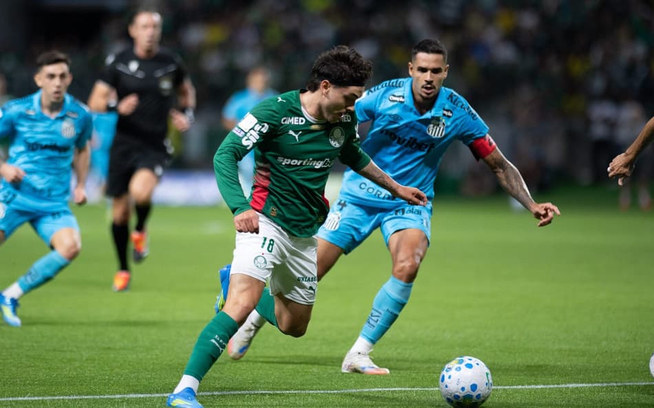 Santos e Palmeiras se enfrentaram pela segunda vez na temporada no Allianz Parque. (Foto: Ronaldo Barreto/Thenews2/Folhapress)
