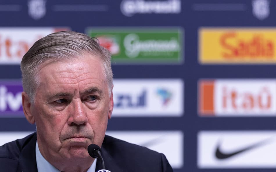 Carlo Ancelotti divulgou a lista final para a Copa do Mundo de 2026. (Foto: Eduardo Anizelli/Folhapress)