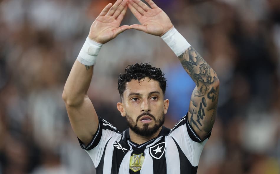 Comemoração de Alex Telles em gol do Botafogo (Foto: Vítor Silva/Botafogo)
