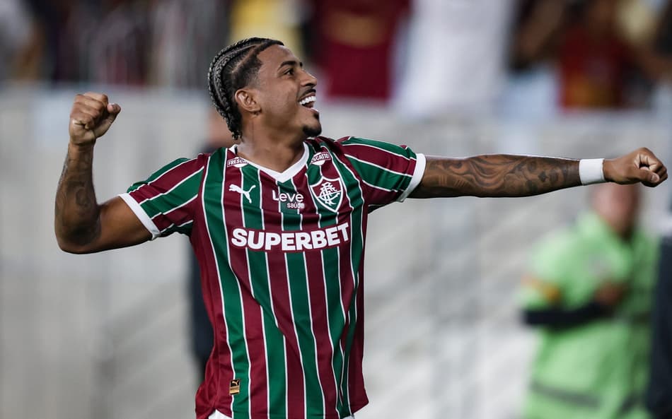 John Kennedy comemora gol do Fluminense contra o Vitória (Foto: Marcelo Gonçalves/ Fluminense FC)